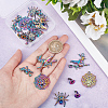 20Pcs 5 Style Plated Alloy Pendants FIND-CA0005-72-3