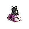 Magic Cat Metal Badge Alloy with Enamel Halloween Brooch PW-WG72375-05-1