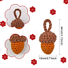 Crochet Woolen Yarn Acorns Pendant Decorations DIY-CA0005-51-2