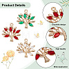 18Pcs 3 Colors Brass Micro Pave Cubic Zirconia Pendants KK-DC0001-25-4