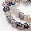 Round Natural Dragon Veins Agate Beads Strands X-G-S124-8mm-3
