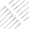 20Pcs Stainless Steel Round Snake Chain Necklaces with Ball NJEW-OC0001-08P-1