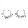 304 Stainless Steel Hoop Earrings Findings STAS-N092-188-1