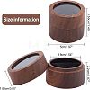 Walnut Wooden Engagement Ring Boxes CON-WH0072-87-2