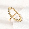 304 Stainless Steel Cuff Open Rings SA-CBAD22F-01G-E-4