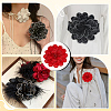 Polyester Flower Brooches JEWB-WH0020-130B-5