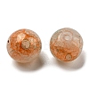 Transparent Crackle Glass Beads GLAA-D012-02D-3
