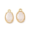 Brass Crushed Ice Cut Cubic Zirconia Pendants X-KK-D024-24A-G-1