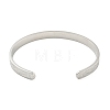 Stainless Steel Open Cuff Bangles for Women BJEW-G708-01B-P-3