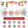 40Pcs 10 Style Christmas Themed Alloy Enamel Pendants ENAM-SC0003-74-2