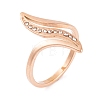 304 Stainless Steel Thin Curve Ring for Women RJEW-C086-26-RG-1