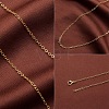 Brass Cable Chains Necklace Making MAK-PH0002-08-6