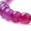 Natural Striped Agate/Banded Agate Beads Strands G-S259-04-4mm-4