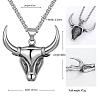 Vintage 304 Stainless Steel Pendant Necklaces WG47F5F-01-3