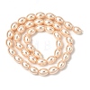 Electroplated Shell Pearl Beads Strands BSHE-B008-07C-2