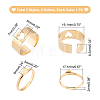 Unicraftale 4Pcs 4 Style Heart Matching Couple Rings RJEW-UN0001-17-4