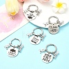 Flat Round Alloy Keychain KEYC-YW00090-01-4