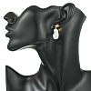 Brass Micro Pave Cubic Zirconia Stud Dangle Earrings for Women EJEW-JE07279-01-3