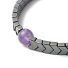 Reiki Crystal Natural Amethyst Beads Stretch Bracelets Set for Girl Women BJEW-JB06805-01-8
