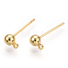 Brass Stud Earring Findings LS-X-KK-I649-10G-NF-2