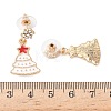 Alloy Enamel Dangle Stud Earrings EJEW-H173-04KCG-3