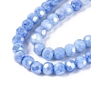 Anti-Tarnish Electroplate Glass Beads Strands EGLA-ZX010-4mm-09-5