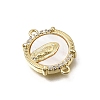 Virgin Mary Theme Brass Micro Pave Clear Cubic Zirconia Connector Charms CU-CBAF50C-05B-G02-2