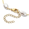 CCB Plastic Pearl Beaded Chain Necklace NJEW-JN04337-5