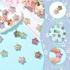 18Pcs 18 Colors Printed Resin Beads RESI-CJ0004-64-3