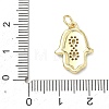 Brass Micro Pave Cubic Zirconia Pendants KK-H255-09G-04-3