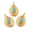 Synthetic Turquoise Pendants STAS-P380-25G-01-1