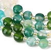 Natural Agate(Dyed & Heated) & Dyed White Jade & Tiger Eye Beads Strands G-Z135-B05-5