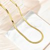 Brass Flat Snake Chain Necklaces NJEW-A042-02G-01-1