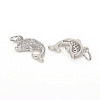 Brass Micro Pave Cubic Zirconia Charms LS-ZIRC-L096-09P-2