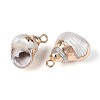 Electroplated Natural Shell Pendants BSHE-T015-12-2