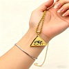 304 Stainless Steel Triangle with Eye of Ra Pendant Necklaces WG6AD07-02-1