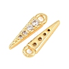 Brass Micro Pave Cubic Zirconia Charms KK-F927-22G-2