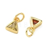 Brass Micro Pave Cubic Zirconia Pendants KK-L264-03G-2