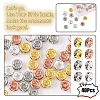 40Pcs 4 Colors Brass with Crystal Rhinestone Spacer Beads KK-YW0001-39-2
