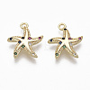 Brass Micro Pave Cubic Zirconia Charms X-KK-R132-014-NF-1