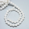 Natural White Jade Beads Strands X-G-R346-8mm-08-2