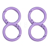 Spray Painted Alloy 8-shaped Keychain Clasps PW-WGE4E28-19-1