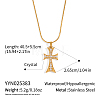 Fashion 304 Stainless Steel Crystal Rhinestone Cross Pendant Round Snake Chain Necklaces for Women XF9341-1-1