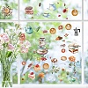 8 Sheets 8 Styles Coffee Theme PVC Waterproof Wall Stickers DIY-WH0345-067-5