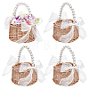 6Pcs Plastic Flower Baskets with Handle DIY-WA0001-21-1