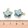 304 Stainless Steel Enamel Pendants STAS-N124-34B-G-3
