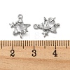 Brass Pave Clear Cubic Zirconia Connector Charms KK-H460-19P-3