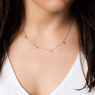 Stylish 925 Silver MAMA Letter Link Chain Necklaces for Mother's Day Gift ON4578-4-1