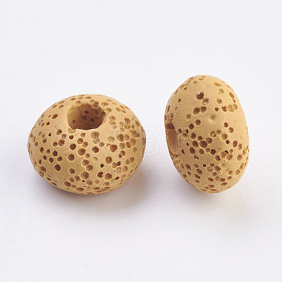 Natural Dyed Lava Rock European Beads G-E477-A03-1