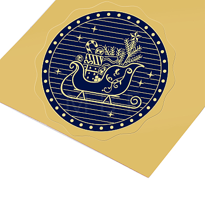 Self Adhesive Gold Foil Embossed Stickers DIY-WH0219-012-1
